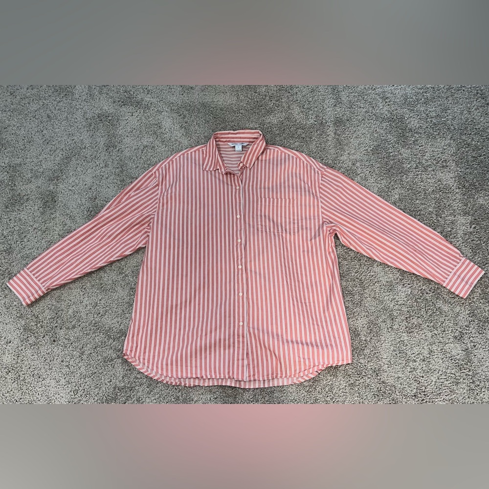 Oversized Button-Down Boyfriend Shirt